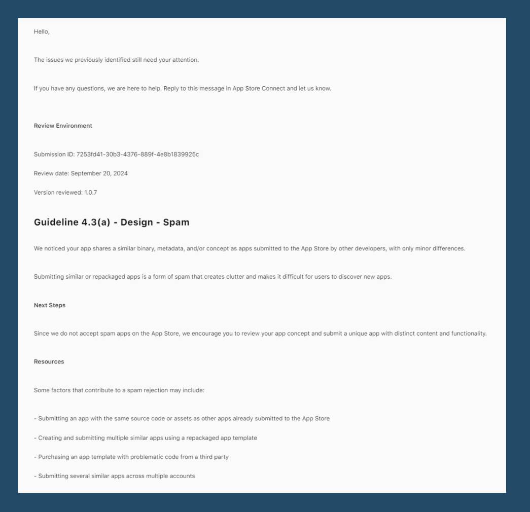 Emergency Solutions for Review Guidelines 3.2 & 4.3